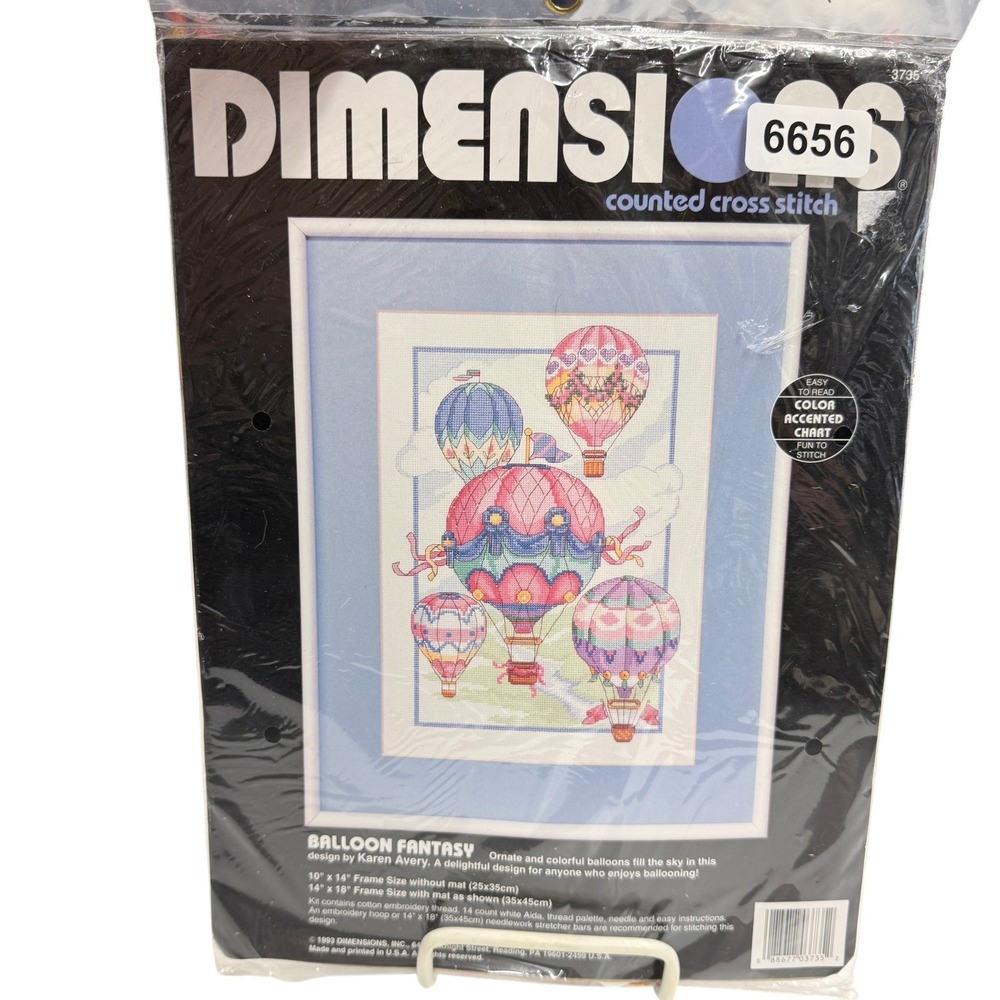 1993‎ Dimensions Balloon Fantasy Cross Stitch Kit 3735